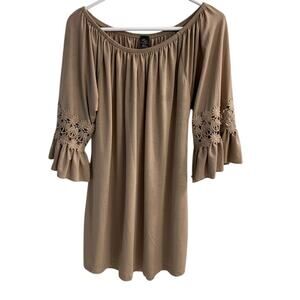 WinWin Women's Size L-XL Ruffle Sleeve Tunic